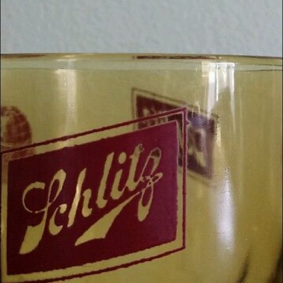 Vintage 1970’s Schlitz Amber Thumb Print Beer Goblet - Picture 2 of 4